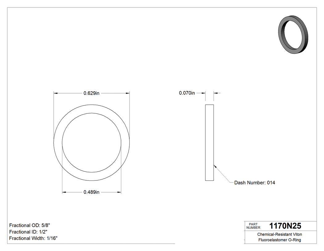 Technical drawing - 1170N25
